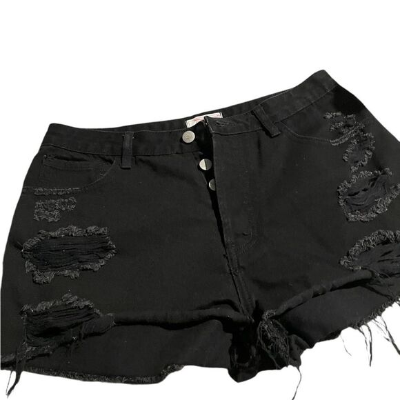 Sage the label size large Stylish Black Distressed Women Shorts like new - Picture 1 of 2